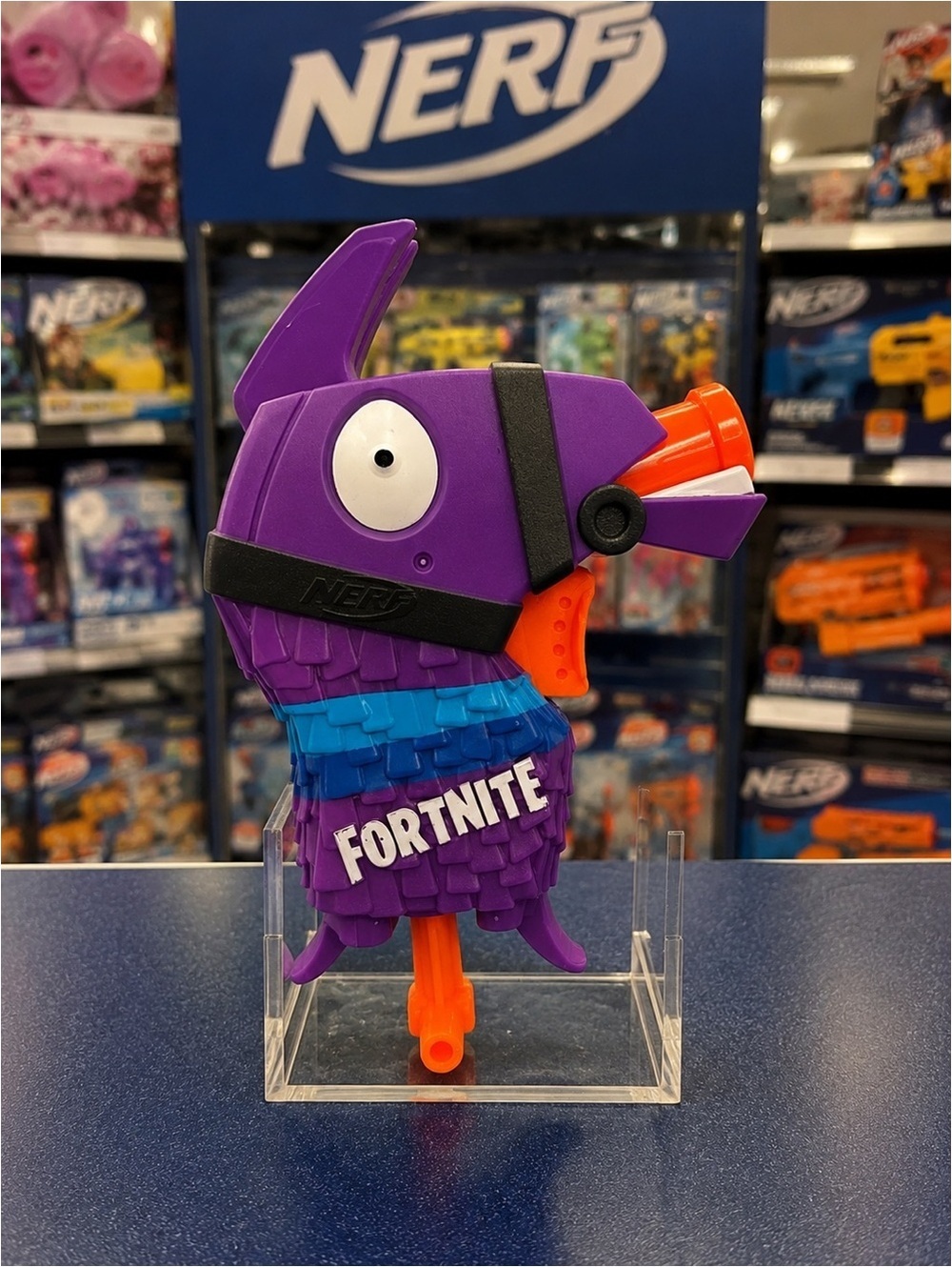 NERF Fortnite Llama Blaster Dart Gun Purple Tested & Working